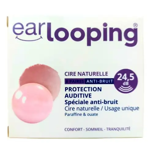 EARLOOPING - Cire Naturelle Anti-Bruit 24,5db (8 paires)