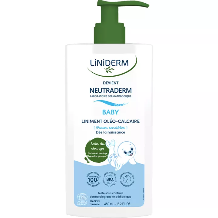 Liniderm Neutraderm Liniment Oléo-Calcaire Soin pour le Change 480 ml