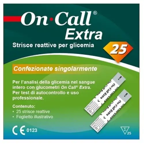 Biotech Diagnostic On Call Bandelettes de test de glycémie supplémentaires 25 pièces