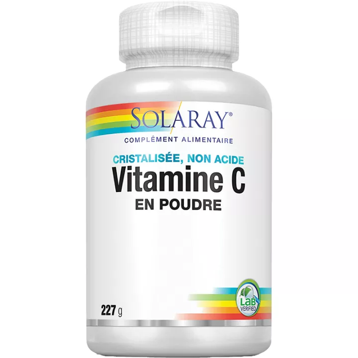 Solaray Vitamine C Cristallisée - Non Acide en Poudre 227 g