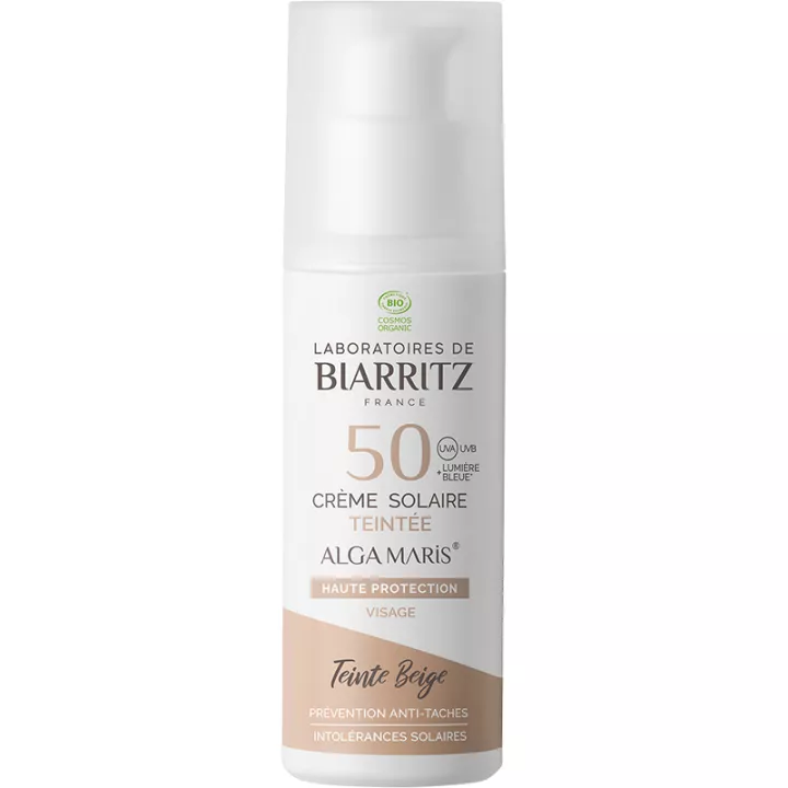 Biarritz Alga Maris Crème Solaire Teintée Bio SPF50 50 ml