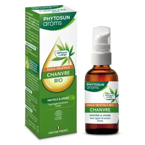 Phytosun Aroms - Huile Végétale de Chanvre Bio - Flacon 50ml