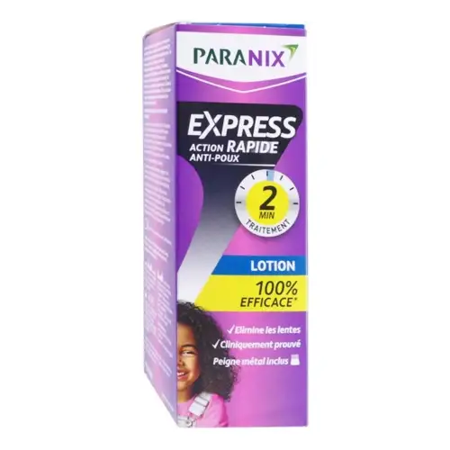 PARANIX - Express Lotion Action Rapide Anti-Poux 2min + Peigne - 95ml