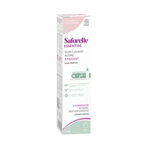 SAFORELLE - Soin Lavant Intime Apaisant Kit de Démarrage - 2x6g