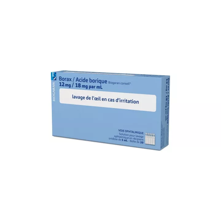 Borax / acide borique Biogaran Solution ophtalmique