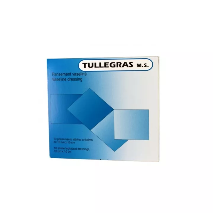 Tulle Gras Pansement Stérile Vaseliné 10x10 cm