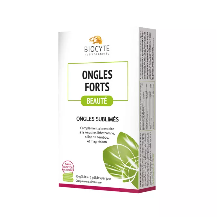 Biocyte Ongles Forts Ongles Sublimés 40 Gélules