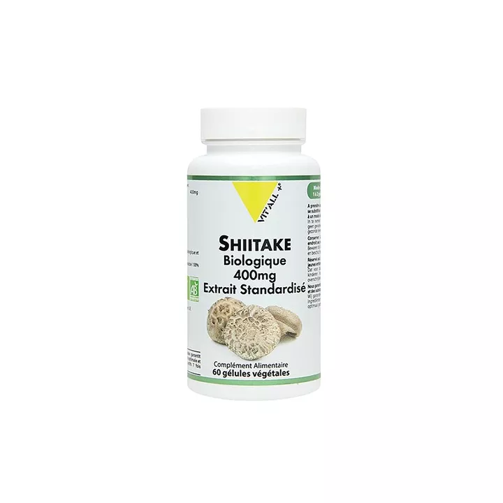 Vitall+ Shiitake Bio 400mg 60 gélules