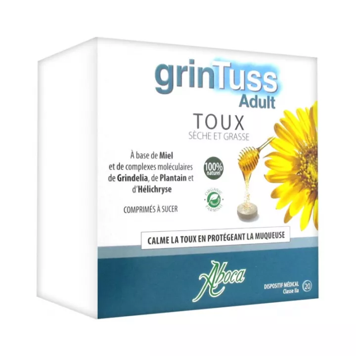 Grintuss Adulte DM Poliresin Toux 20 Comprimés à sucer
