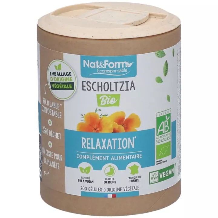 Nat & Form Escholtzia Bio 200 Gélules Végétales Eco