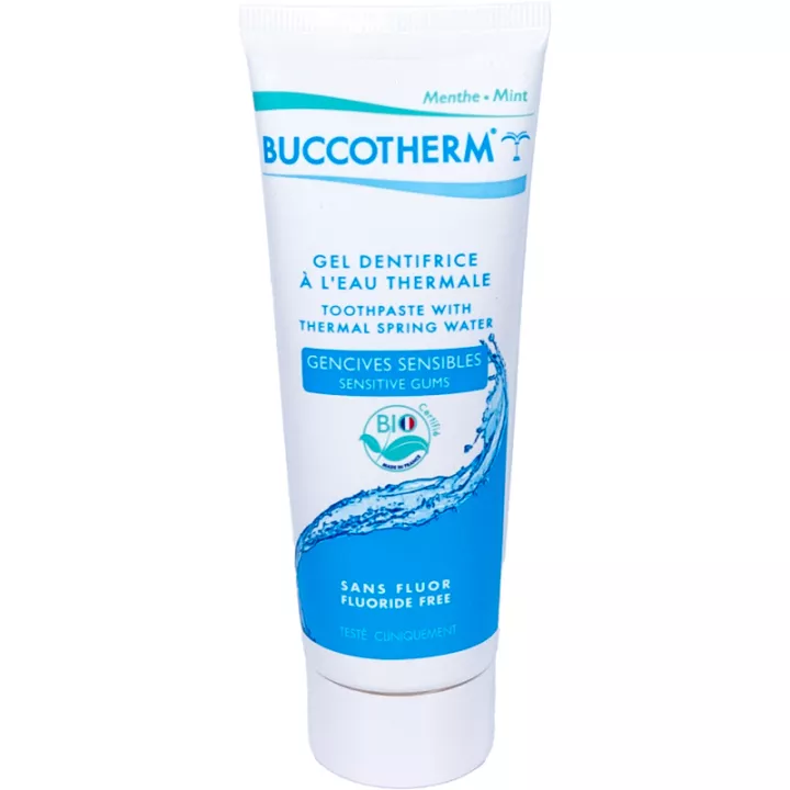 Buccotherm Gel Dentifrice Gencives Sensibles Bio Sans Fluor 75 ml