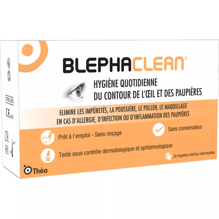 Blephaclean Hygiène Des Paupières 20 Compresses Stériles