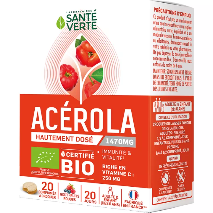Santé Verte Acérola Bio Comprimés