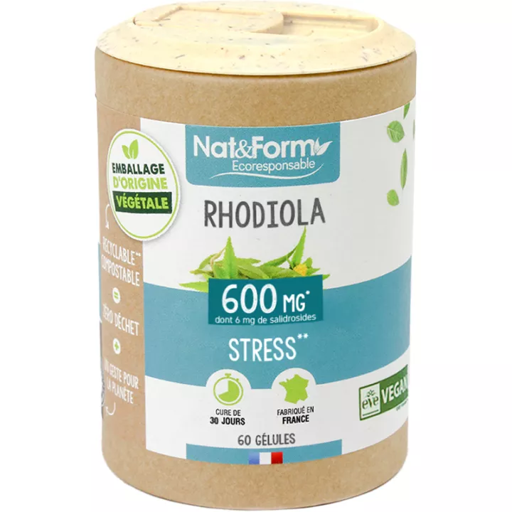 Nat & Form Extrait de Rhodiola Bio 60 Gélules Végétales Eco