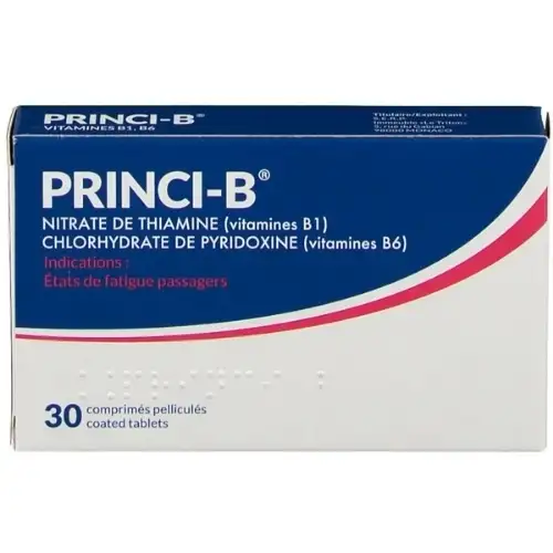 Vitamine B1 + B6 (PRINCI-B) Boîte de 30 Comprimés