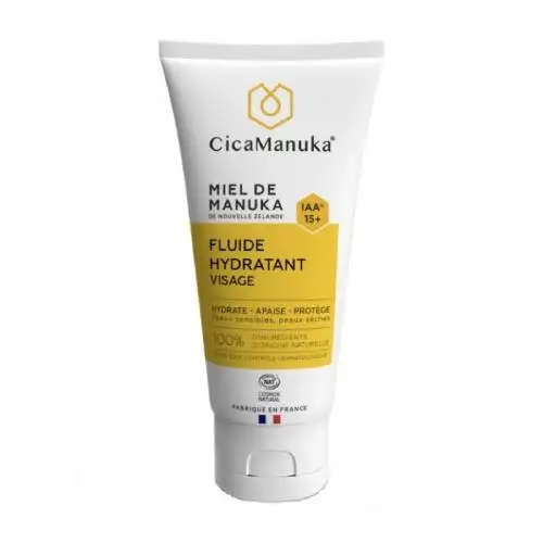 Cicamanuka - Fluide Hydratant Visage Miel Manuka IAA 15+ BIO -50ml