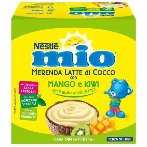 Merenda Latte di Cocco con Mango e Kiwi mio Nestlé 4x90g