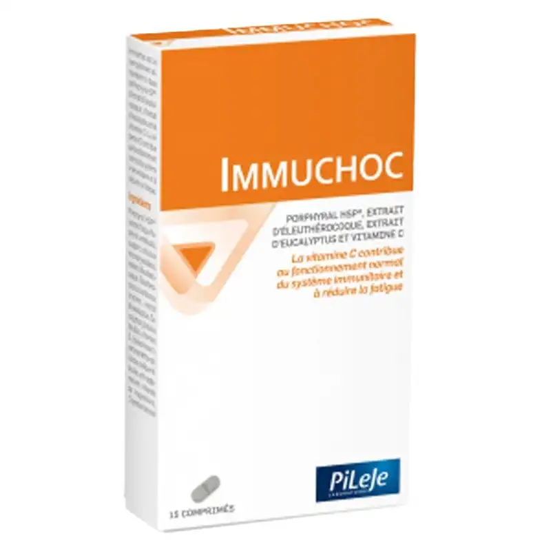 Pileje Immuchoc - 15 comprimés - Soutient le système immunitaire et réduit la fatigue