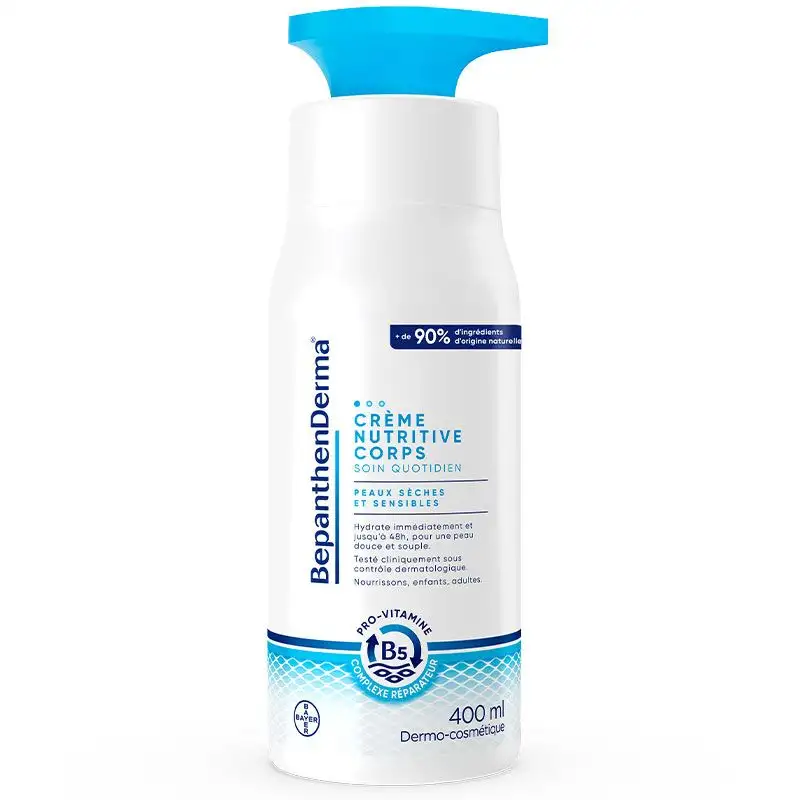 Bepanthen Derma Crème Nutritive Corps - 400 ml - Hydrate, répare et apaise les peaux sèches et sensibles