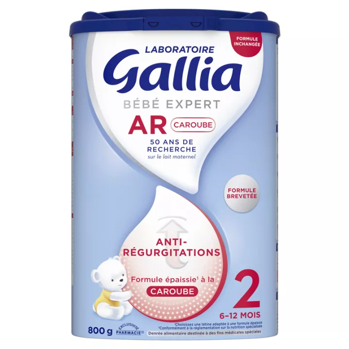 Gallia Bébé Expert AR Caroube 2 Anti-Régurgitations 6-12 Mois 800 g