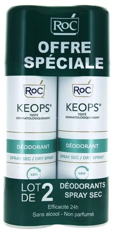 Keops Déodorant Spray Sec Lot de 2 x 150 ml