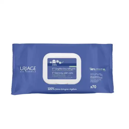 Bébé Uriage Lingettes Nettoyantes à l'Eau 70 pièces