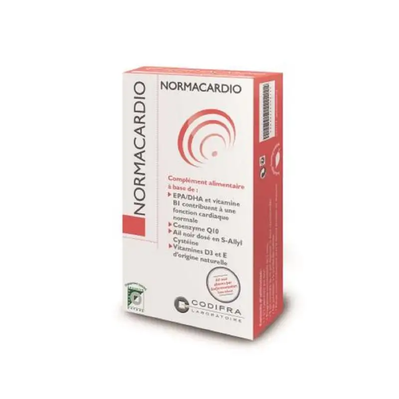 NORMACARDIO Complément Alimentaire à Visée Cardiovasculaire - EPA/DHA, Coenzyme Q10 - Bte/30