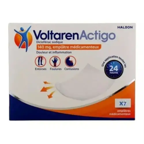 VOLTAREN ACTIGO Emplatres médicamenteux (7 emplâtres médicamenteux)