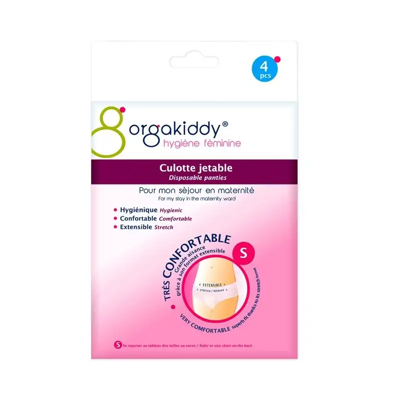 Orgakiddy Culottes Jetables Extensibles Maternité - Taille S - Pack de 4