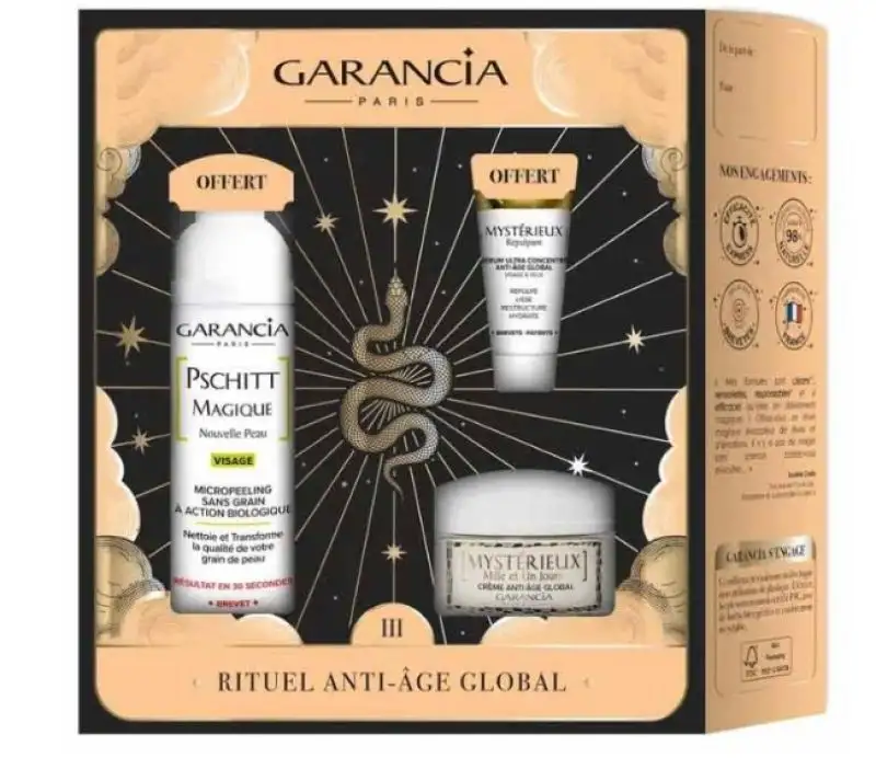 Coffret Noël 2025 Mystérieux Mille et Un Jours Crème de Jour Anti-Âge Global 30 ml + Soin Rituel Anti-Âge Global Offert