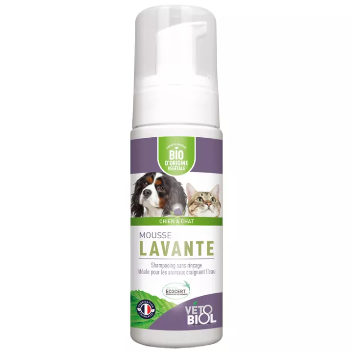 Vetobiol Mousse Lavante Bio Chien & Chat 125 ml