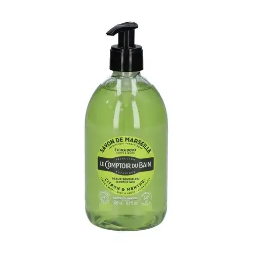 Le Comptoir du Bain - Savon liquide de Marseille Citron Menthe (500ml)