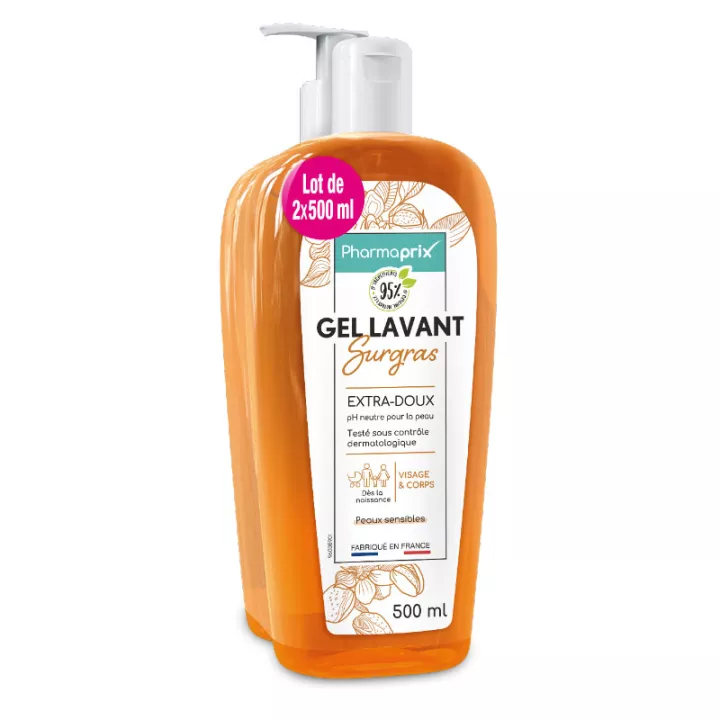 Pharmaprix Gel Lavant Surgras Extra-Doux 2 x 500 ml