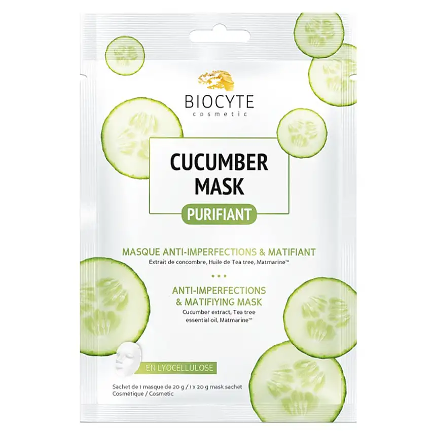 Biocyte Cucumber Mask Purifiant - 1 Masque - Masque Anti-Imperfections et Matifiant
