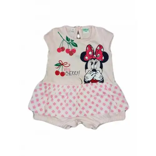 Barboteuse bébé fille Ellepi Disney baby Minnie rose 6 m