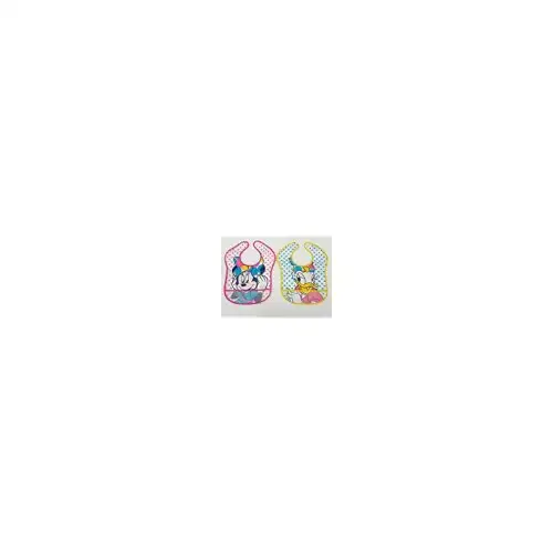 2pcs pack bavoir mangeur bavoir bébé avec déchirer bébé fille ellepi Disney Minnie et Daisy Duck TU