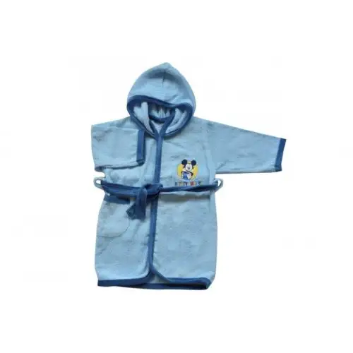 Peignoir bébé nouveau-né éponge coton Ellepi Disney baby Mickey ciel 12 m