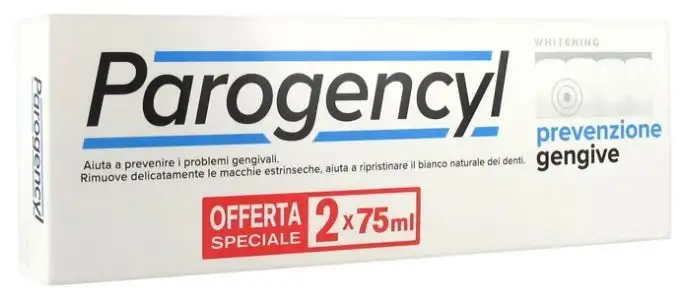 Parogencyl Dentifrice Prévention Gencives Blancheur Lot de 2 x 75ml