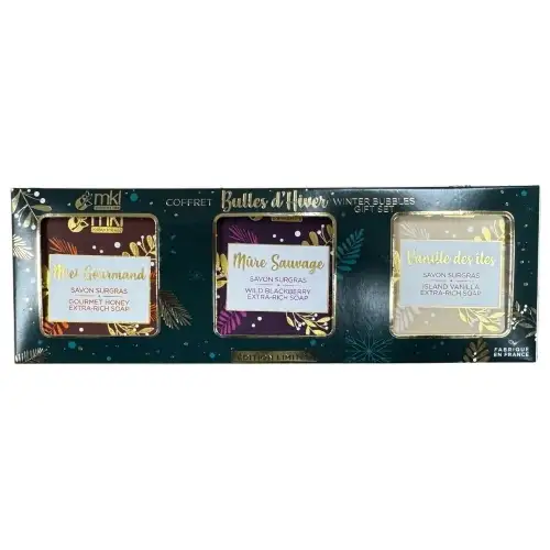 MKL - Coffret Bulles d'Hiver - 3 Savons Surgras