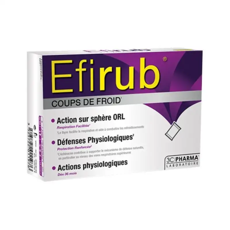 3C PHARMA Efirub coups de froid | 8 sachets