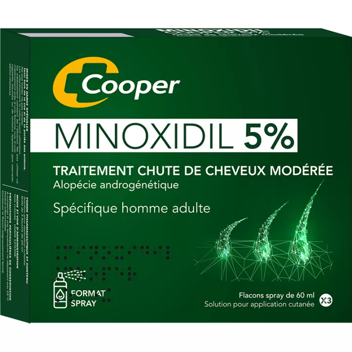 Minoxidil 5 Pourcent Cooper 3x60ml