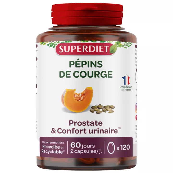 Superdiet Pépin Courge Prostate & Confort Urinaire 120 capsules