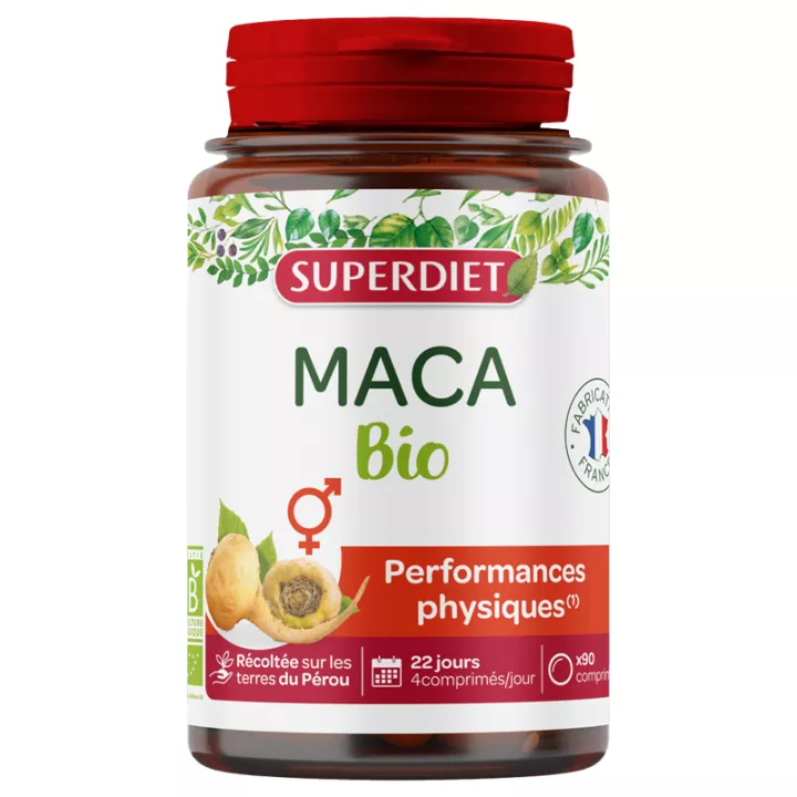 Superdiet Maca Performances Physiques Bio 90 Comprimés