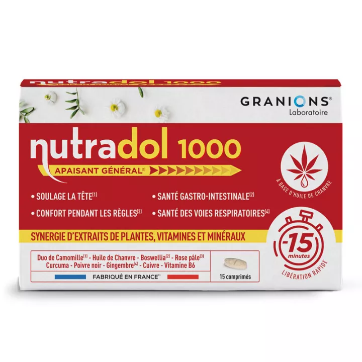 Nutradol 1000 Apaisant Général Granions 15 comprimés*