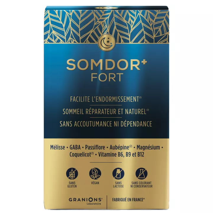 Somdor+ Fort Sommeil et Stress Granions 30 comprimés