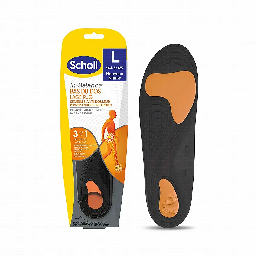 SCHOLL In-Balance - Semelles In-Balance Anti-douleur Bas du Dos taille 42,5/45