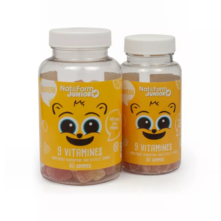 Nat & Form Junior ours+ 9 Vitamines Oursons