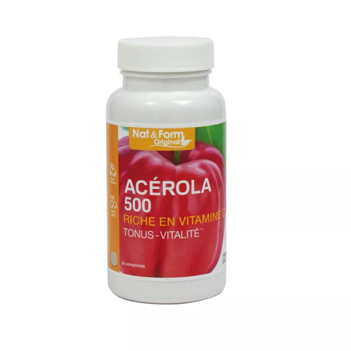 Nat & Form Acerola 500 24 Comprimés