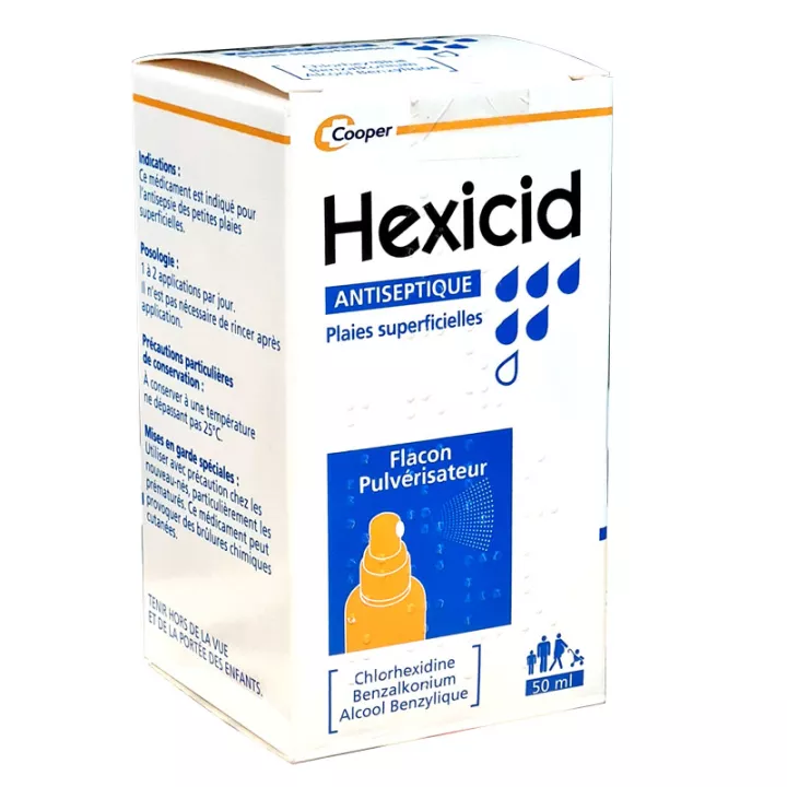 Hexicid Solution Antiseptique Spray 50 ml