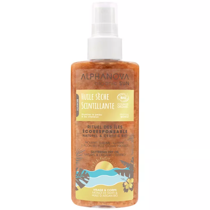 Alphanova Organic Sun Huile Sèche Scintillante Bio 125 ml